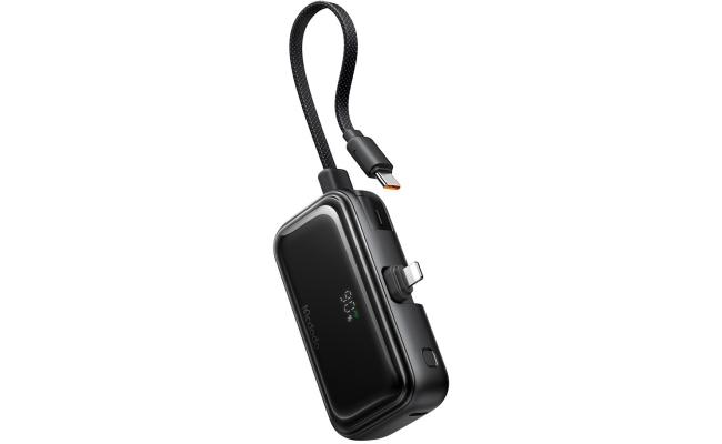 Mcdodo MC-7800 MDD Free kit Series Power Bank Portable Charger with iPhone Plug and Digital Display 5000mAh 20W - Black